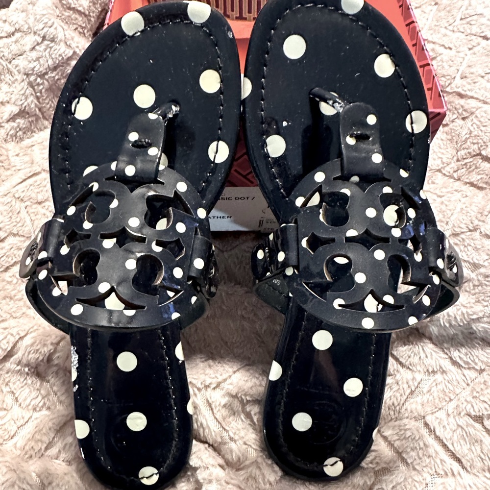 Tory Burch polka dot millers